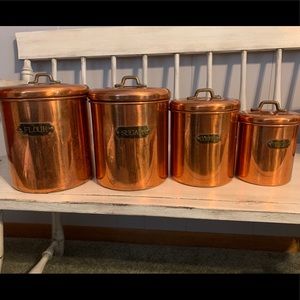 Copper plated pantry canisters